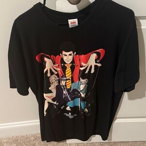 Supreme Black Tee with Colorful Graphic